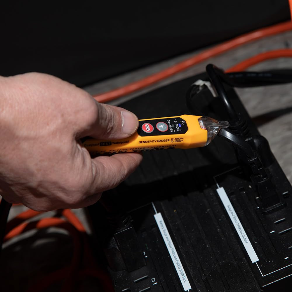 NCVT3PKIT Electrical Test Kit, Dual-Range Non-Contact Voltage Tester with Flashlight, AC/DC Voltage Tester