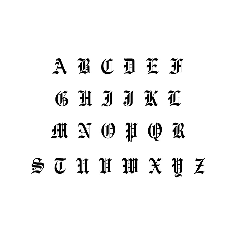 A-Z Initial Letter Necklace for Women Stainless Steel Clavicle Chain Old English Font Necklaces Pendants Jewelry Collier Femme