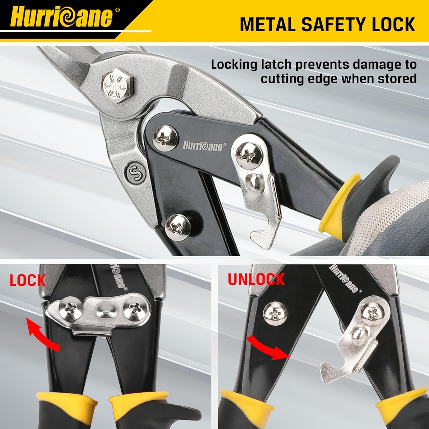 10 Inch Aviation Tin Snips, Heavy Duty Metal Cutter Shears for Cutting Sheet Metal, Straight Cut, Chrome Vanadium Steel